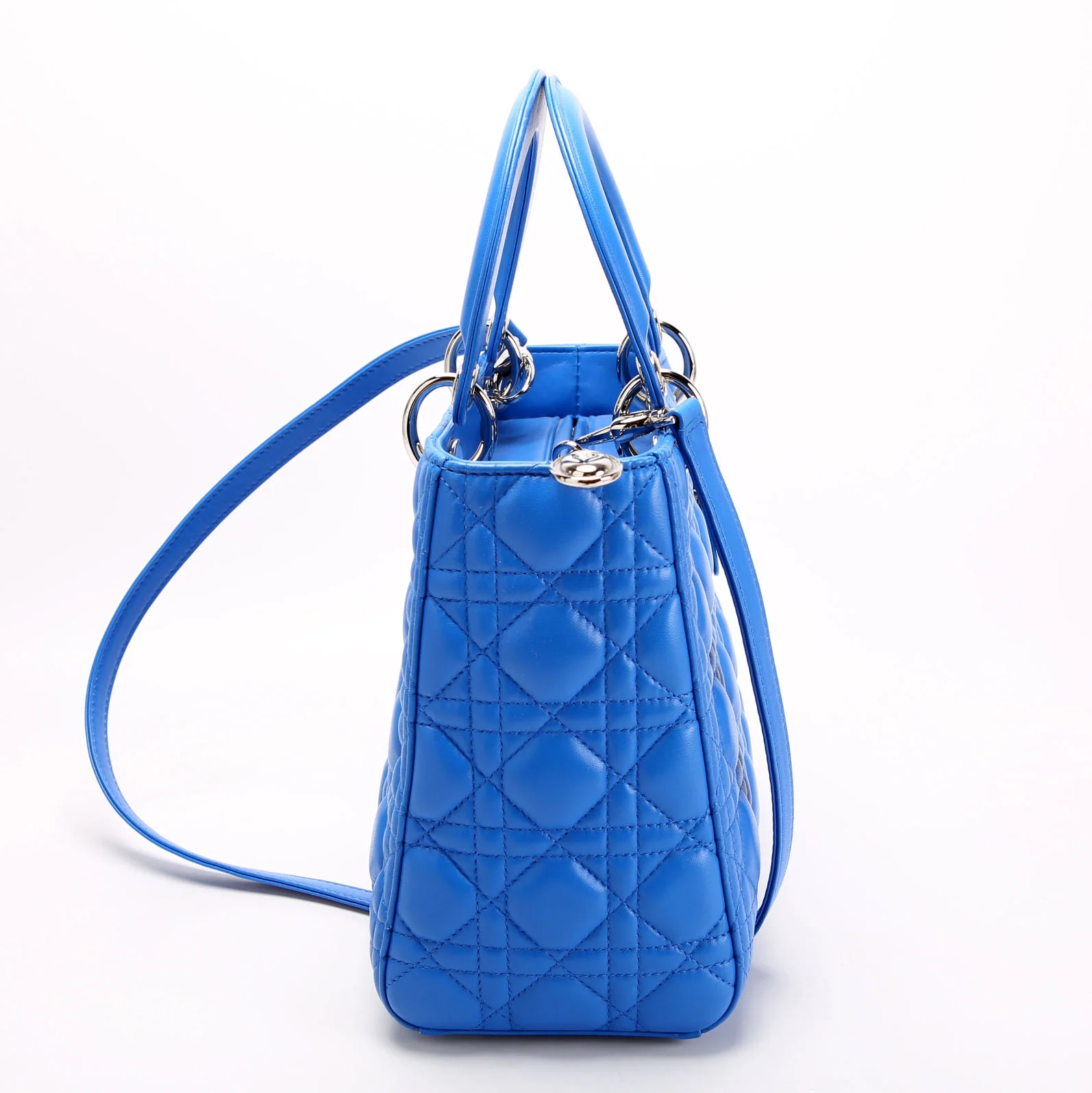 DIOR Lady Dior Medium Lambskin Blue