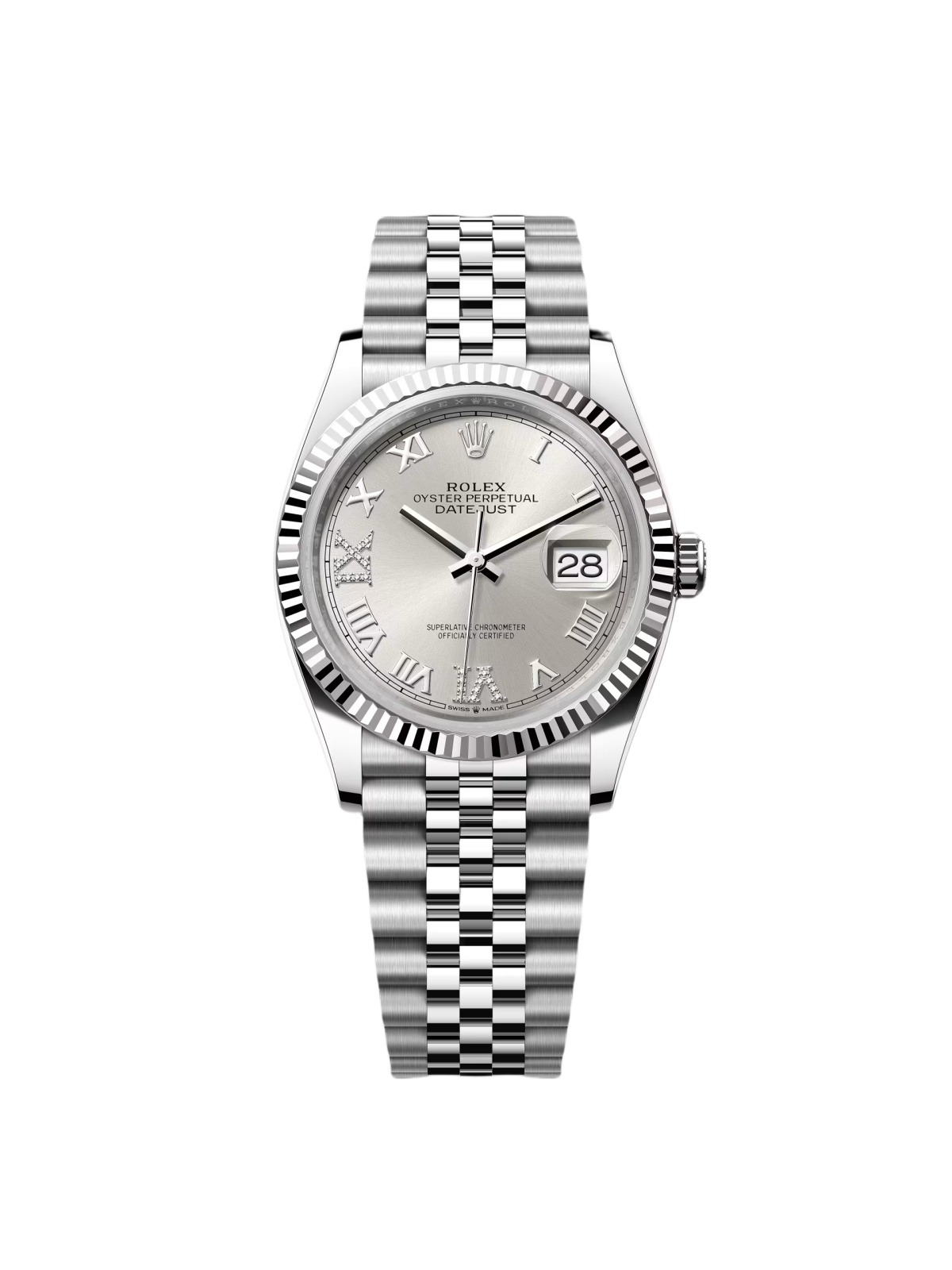 RLX  Datejust 36mm 126234 White Roman Dial Oyster Stainless Steel Mens