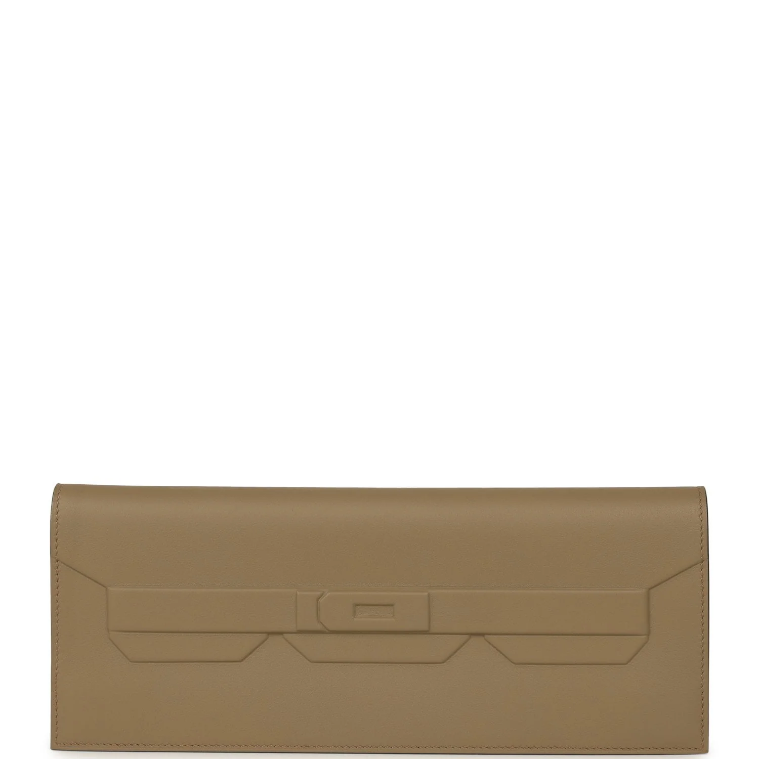 HERMÈS Shadow Birkin Clutch Beige Marfa Swift