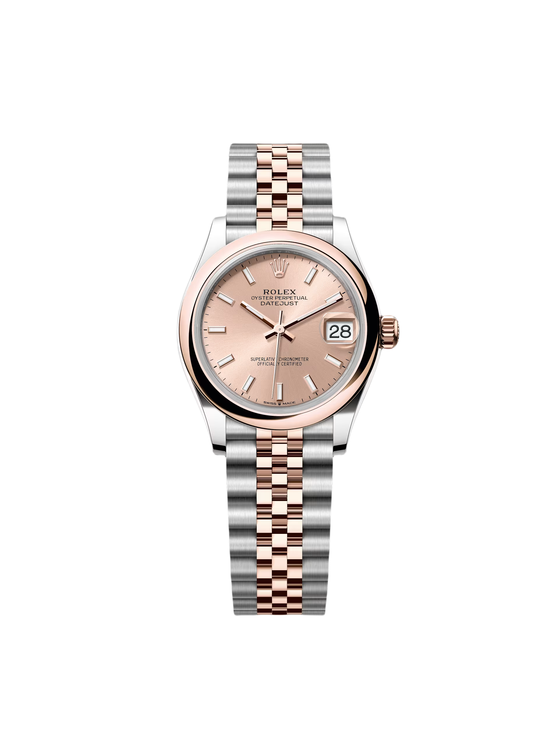 RLX Datejust m278241-0009/0010 Rose 31mm Dial Oyster Bracelet Watch