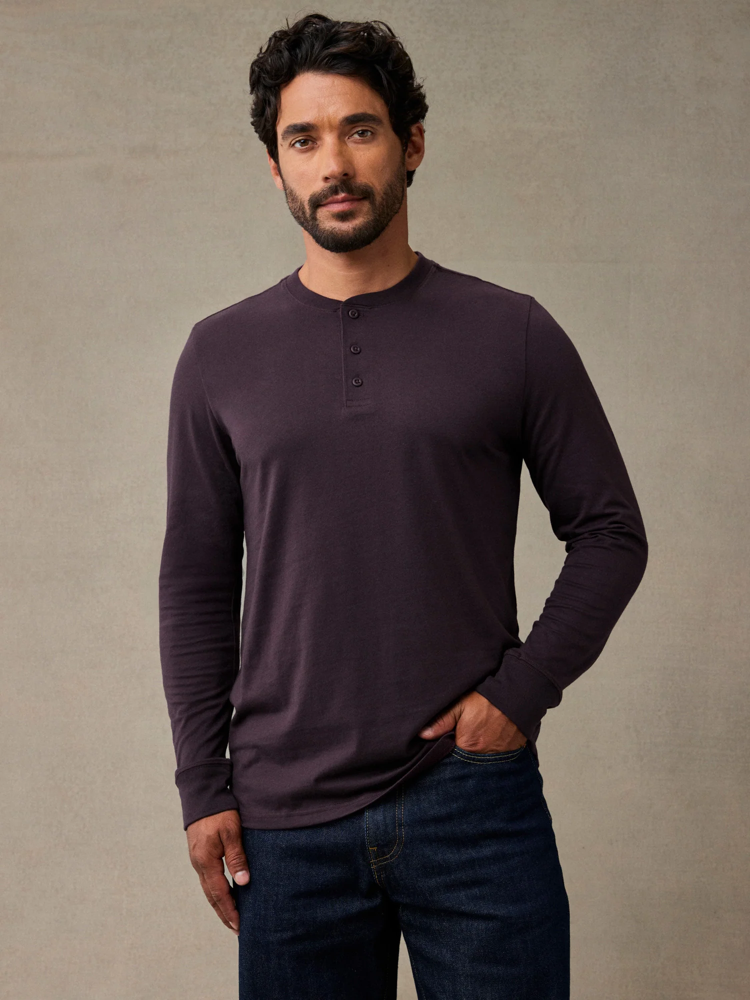 Mulberry Long Sleeve Henley