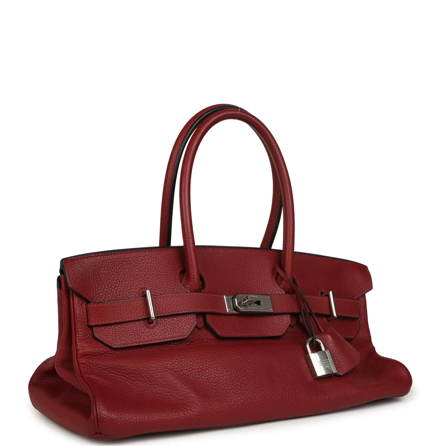 HERMÈS Shoulder Birkin 42 JPG Rouge H Clemence Palladium Hardware
