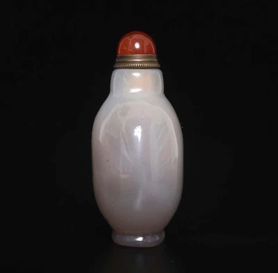 Old Chinese Carved Coloured Glaze Gourd Snuff Bottle