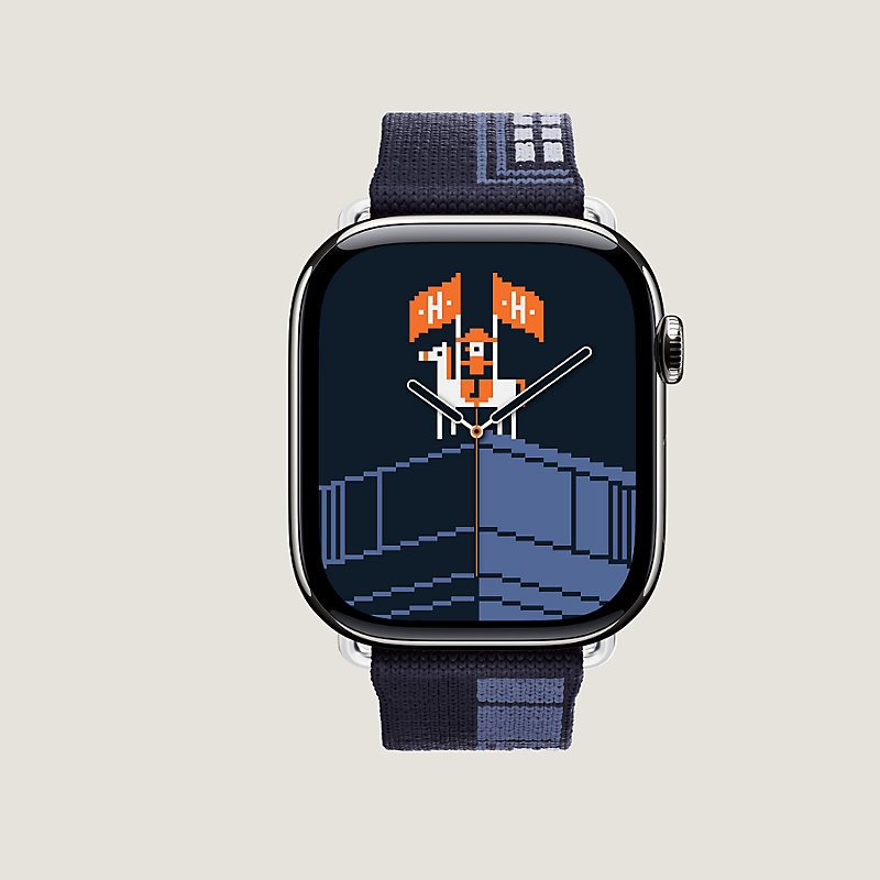Band Apple Watch Hermès Single Tour 46 mm Faubourg Party