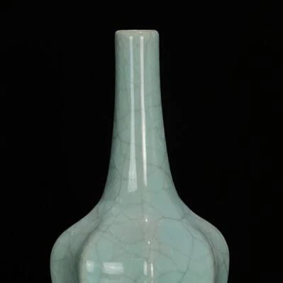 Old Chinese Guan Yao Guan Kiln Vase W/ear N899