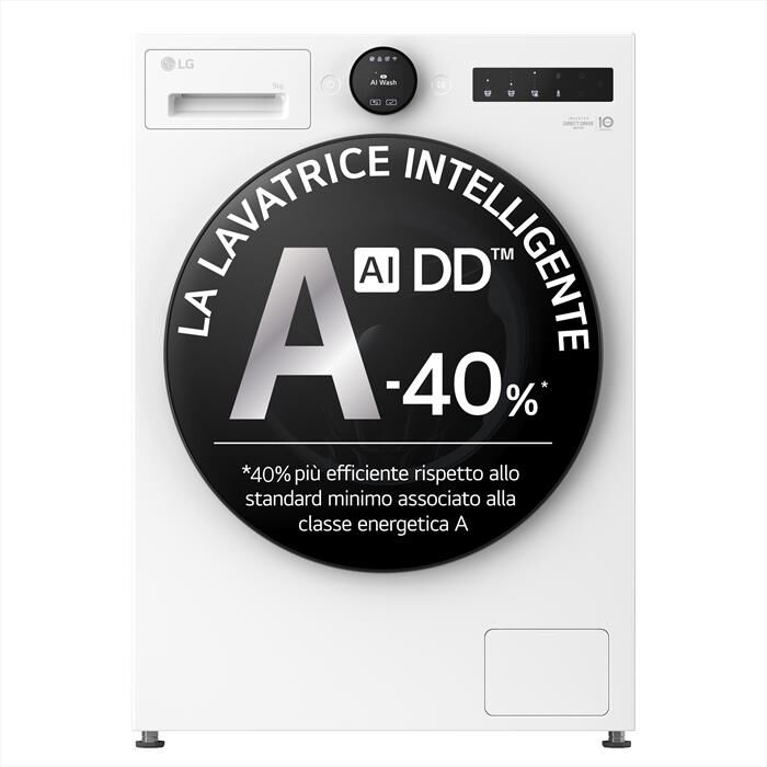 LG - Lavatrice AI DD F4X7009TWB 9 Kg Classe A-Ivory White