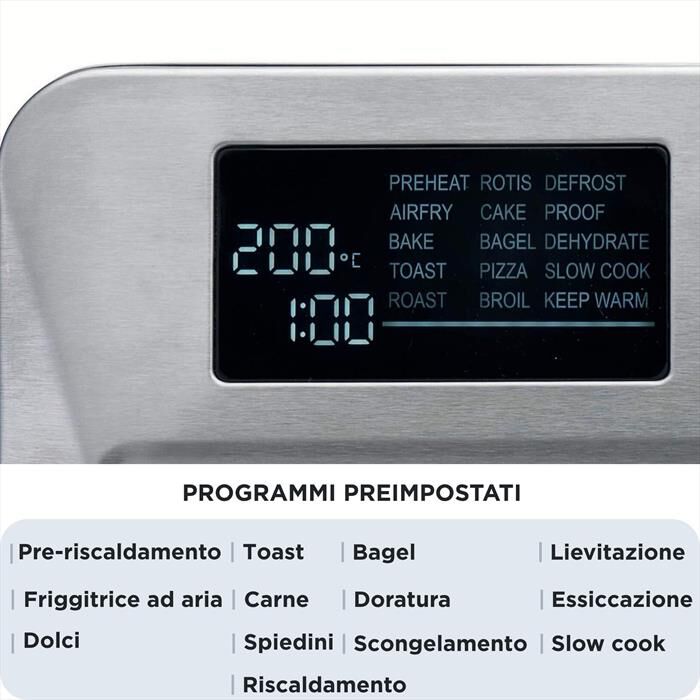 ARIETE - Friggitrice ad aria 4629/11-acciaio inossidabile