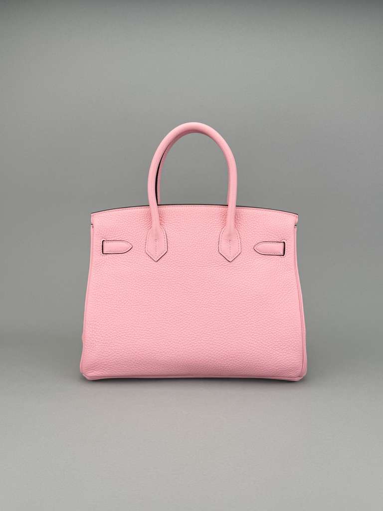 HERMÈS Birkin 30 Rose Sakura Clemence Gold Hardware