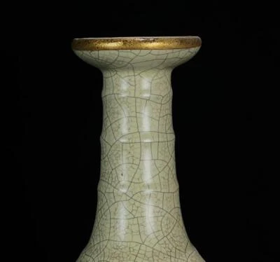 25CM Old Chinese Ge Yao Ge Kiln Vase N560