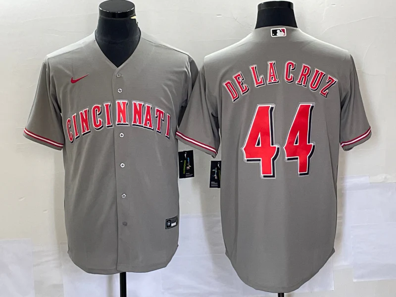 Men's Cincinnati Reds Elly De La Cruz #44 Gray Alternate Replica Jersey