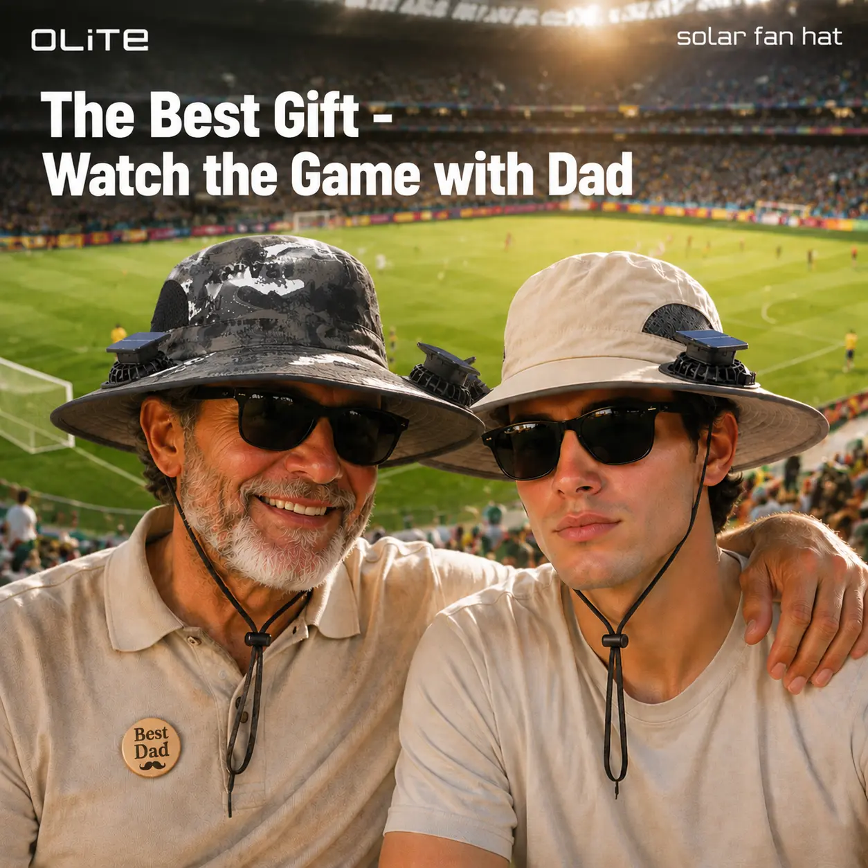 New Solar-Powered Outdoor Cooling Fan Hat — Sun Protection Hat with Solar Fan | Dual-Power Rechargeable Fan | Outdoor Water-Resistant Fan | Ideal for Sporting Events | Unisex Design