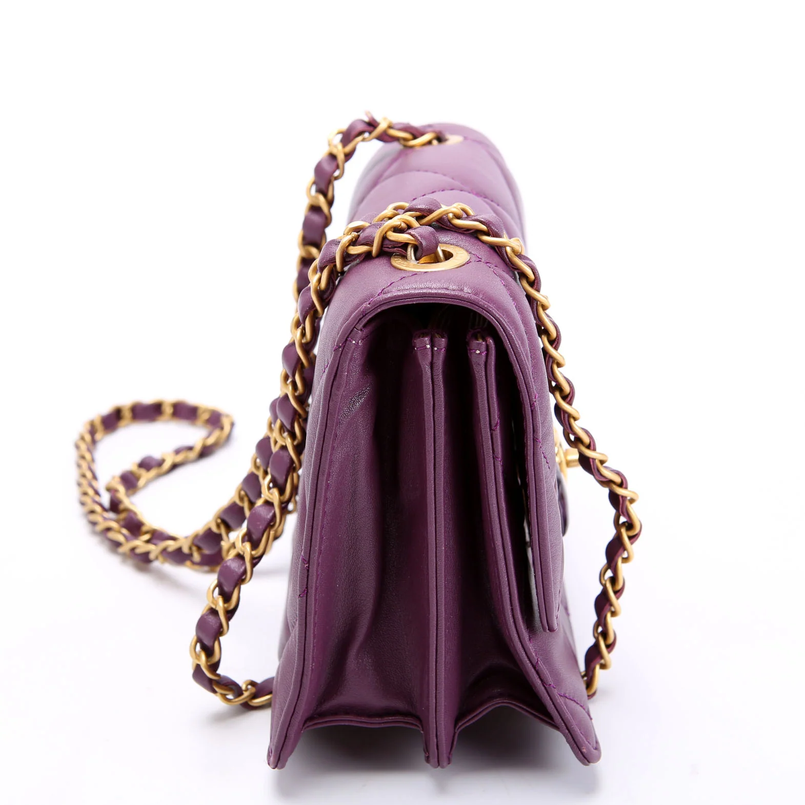 CHANEL Paris-LE19 Lock My Treasure Flap RFID Purple/Gold