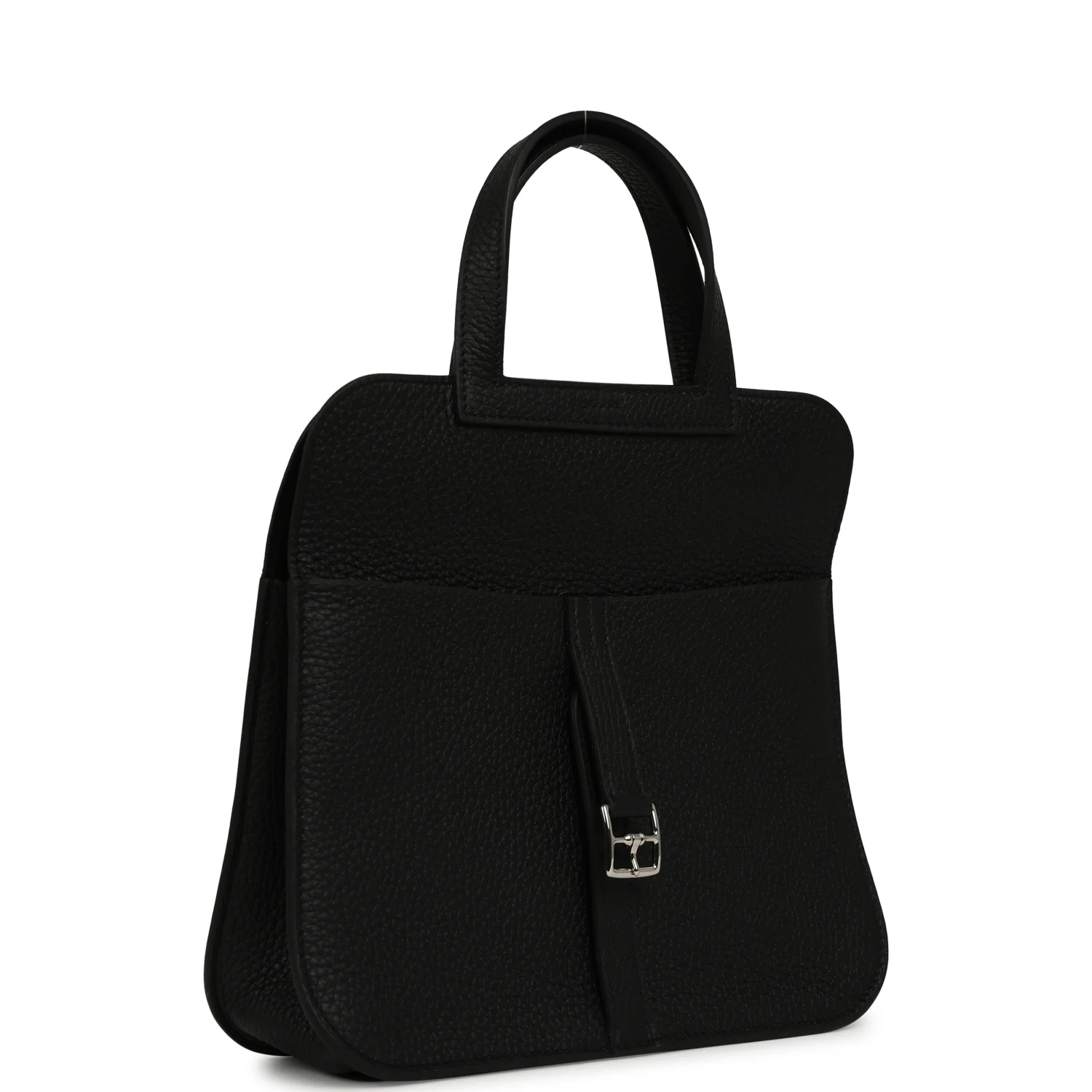 Hermes Halzan 25 Black Clemence Palladium Hardware