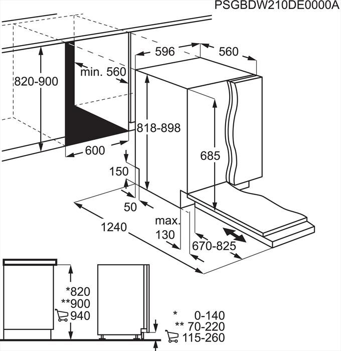 AEG - Lavastoviglie FSE77717P Classe A 14 coperti-Bianco