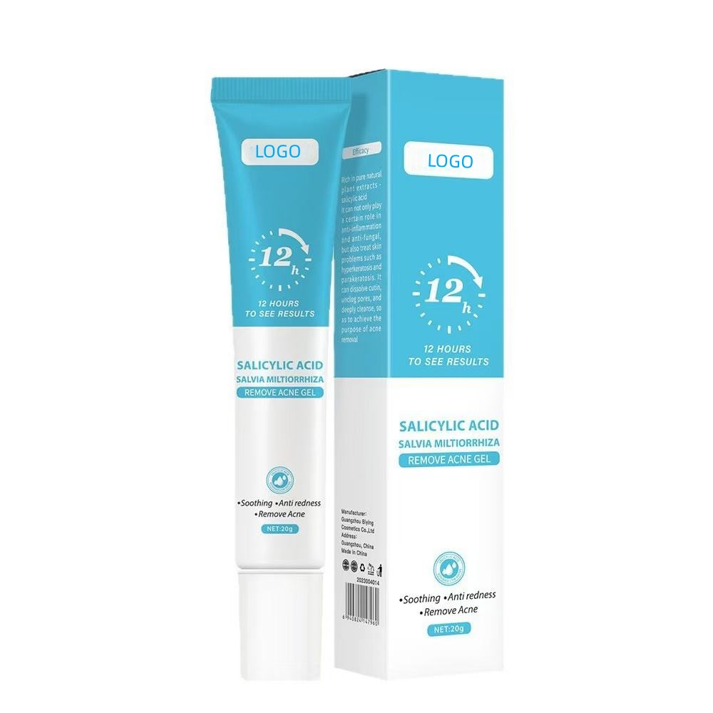Private Label Salicylic Acid Acne Treatment Gel Salvia Miltiorrhiza Herbal Pimple Remover Custom Logo Anti Acne Gel OEM