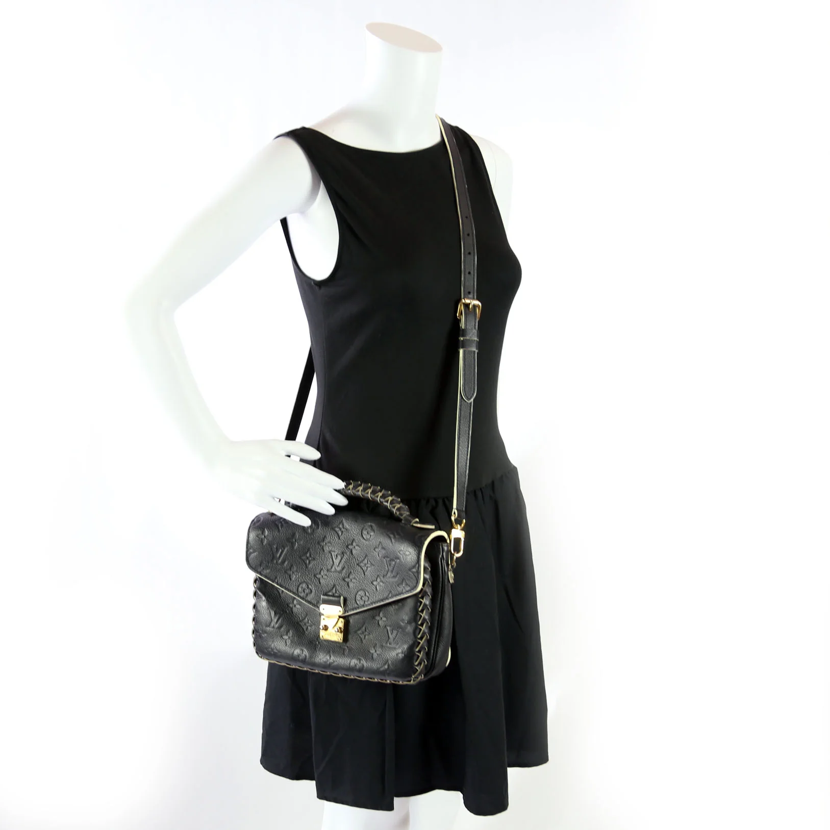 Pochette Metis Empreinte Braided Black