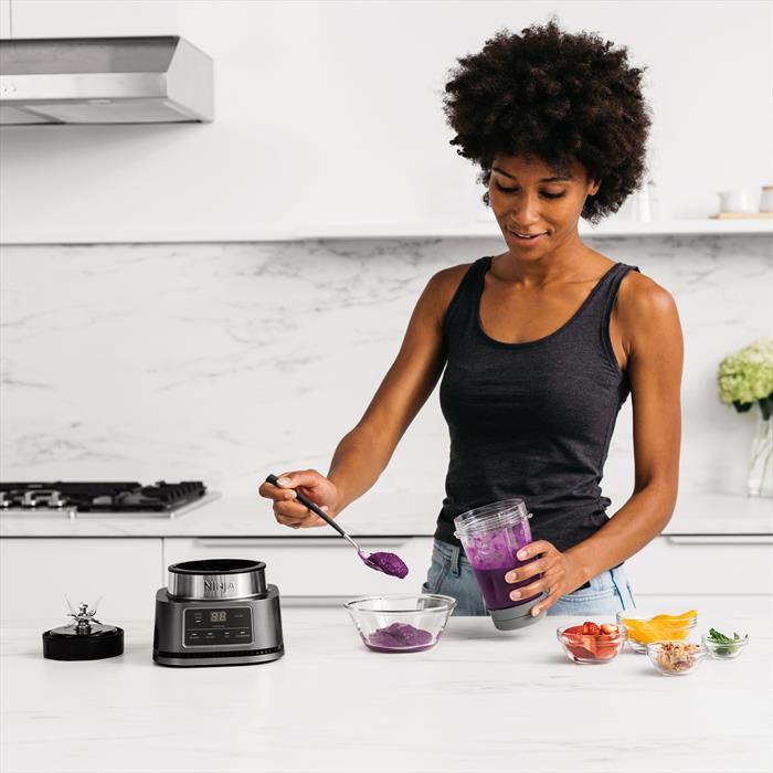 NINJA - Frullatore 2 in 1 POWER NUTRI CB100EU-GRIGIO/NERO