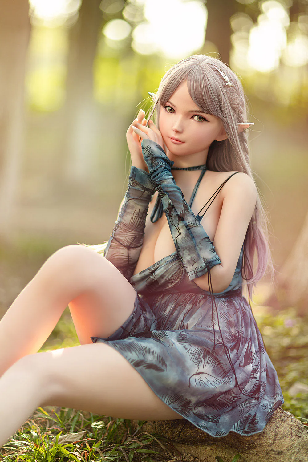 RIDMII Aggie Unique Design 5ft34/ 163cm Genie Silicone Head + Cute ELF Love Sex Doll