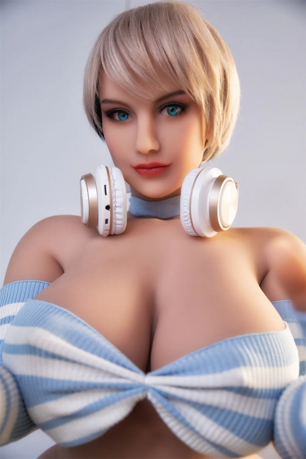 US Stock - 6YE 5ft38/ 164cm #28 Head TPE Blonde Huge Boobs Big Butt Adult Sex Doll