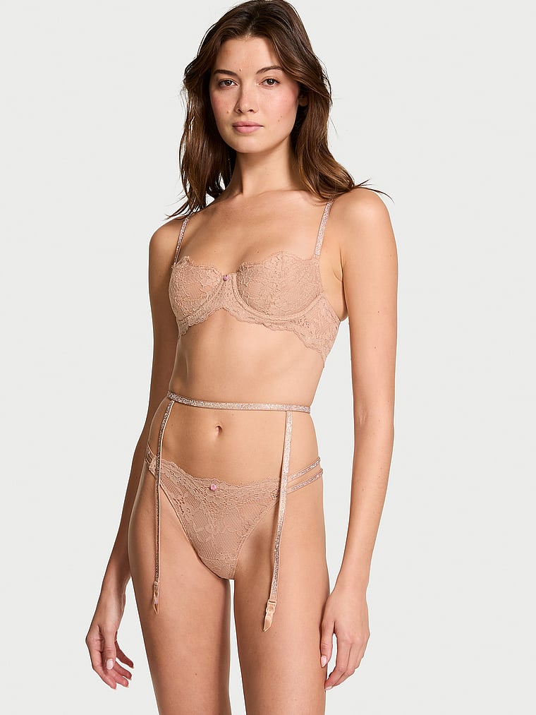 Dream Angels Wicked Twinkle Strap Unlined Lace Balconette Bra Twinkle Lace