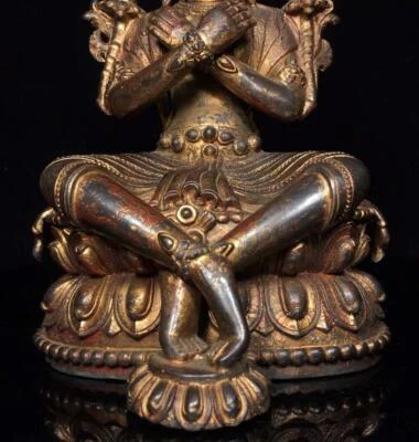 25CM Old Chinese Bronze Statue Buddha N1683