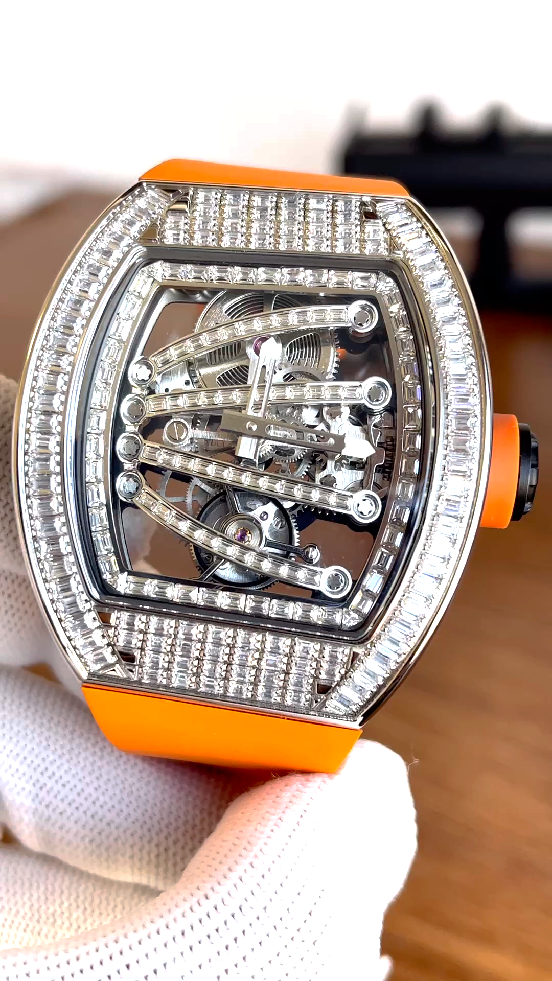 【7A Quality】Richard Mille RM 59-01 Tourbillon Diamond Mens Watch