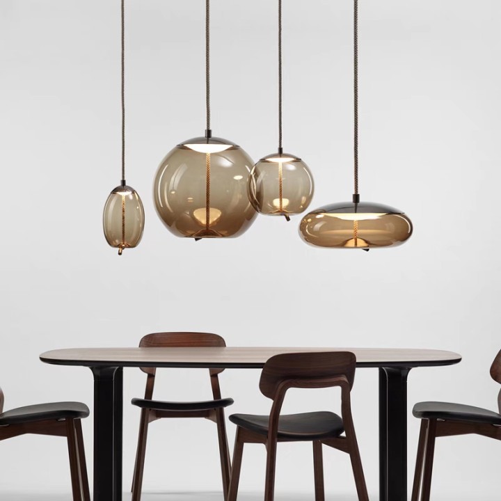 Modern Glass LED Dining Room Pendant Light