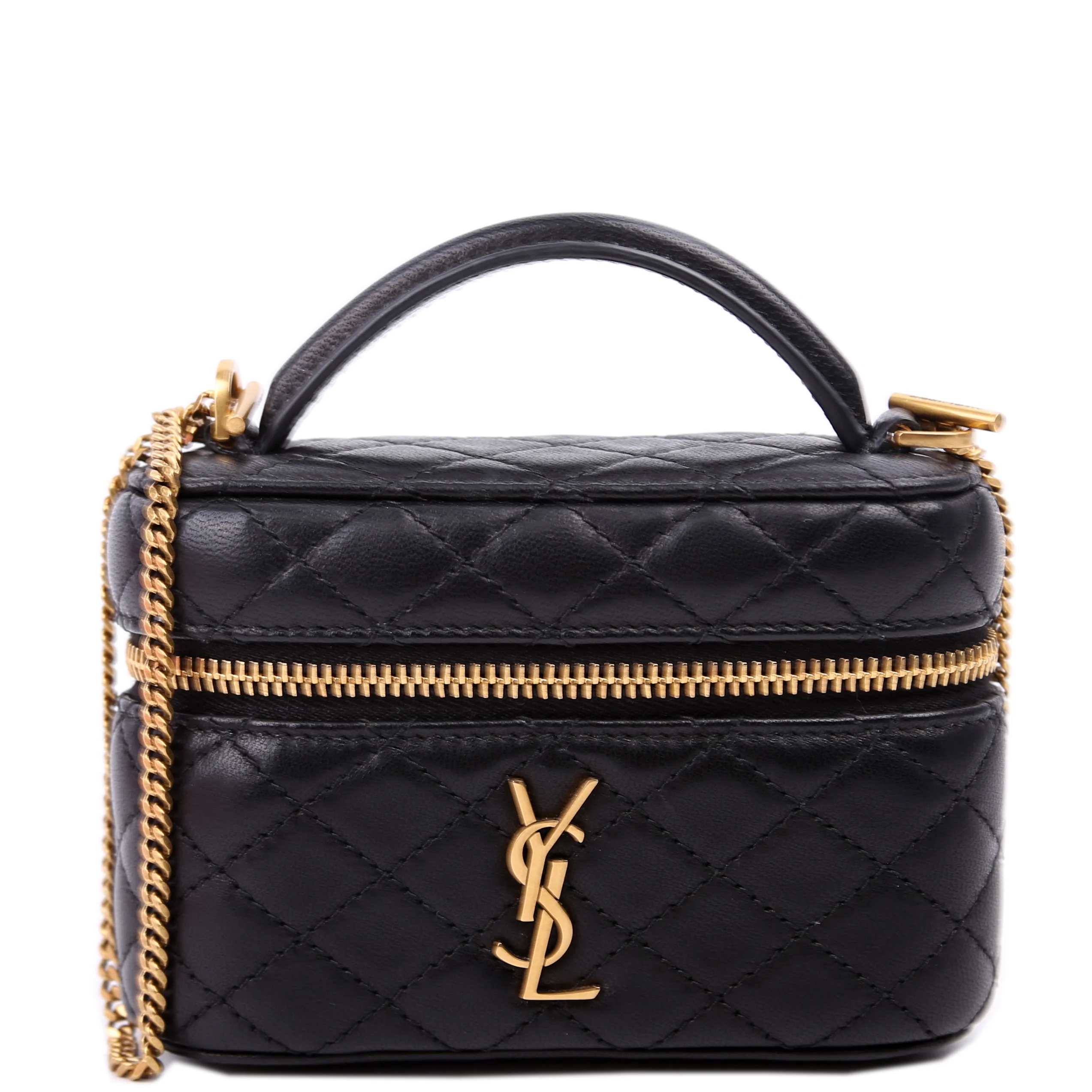 Micro Gaby Vanity Bag Quilted Lambskin Black