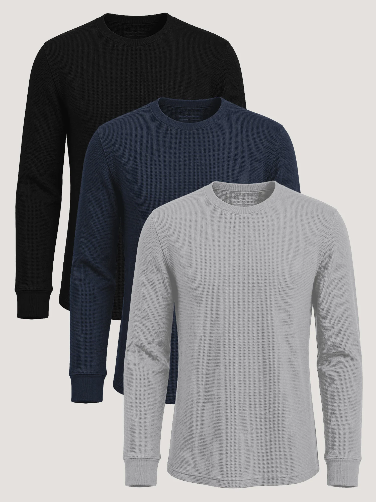 Essentials Waffle Thermal 3-Pack