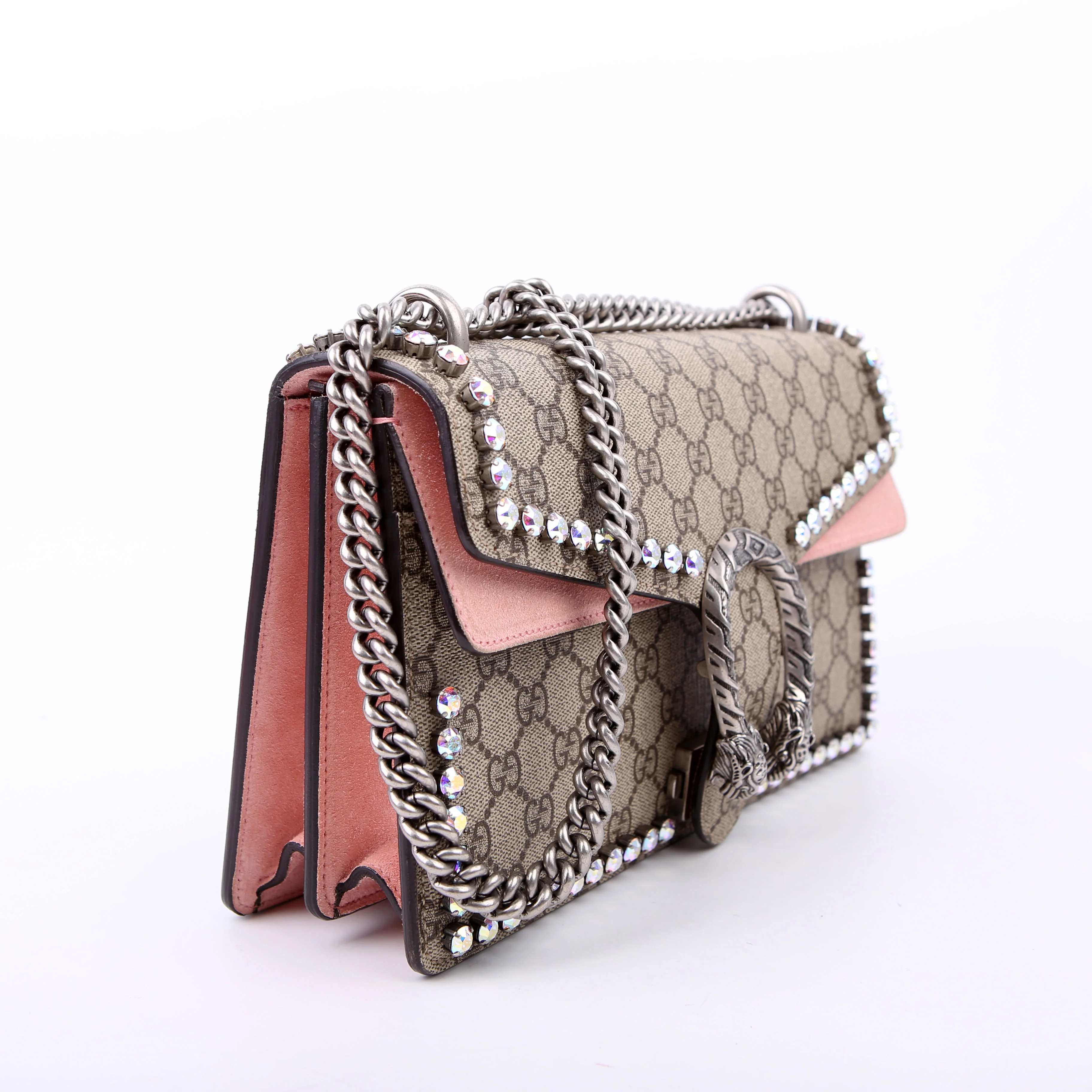 GUCCI 400249 Dionysus GG Crystals Small Pink