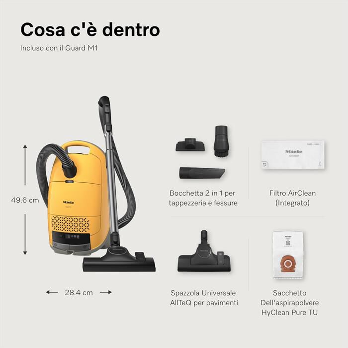 MIELE - Aspirapolvere a traino GUARD M1-Giallo Tramonto