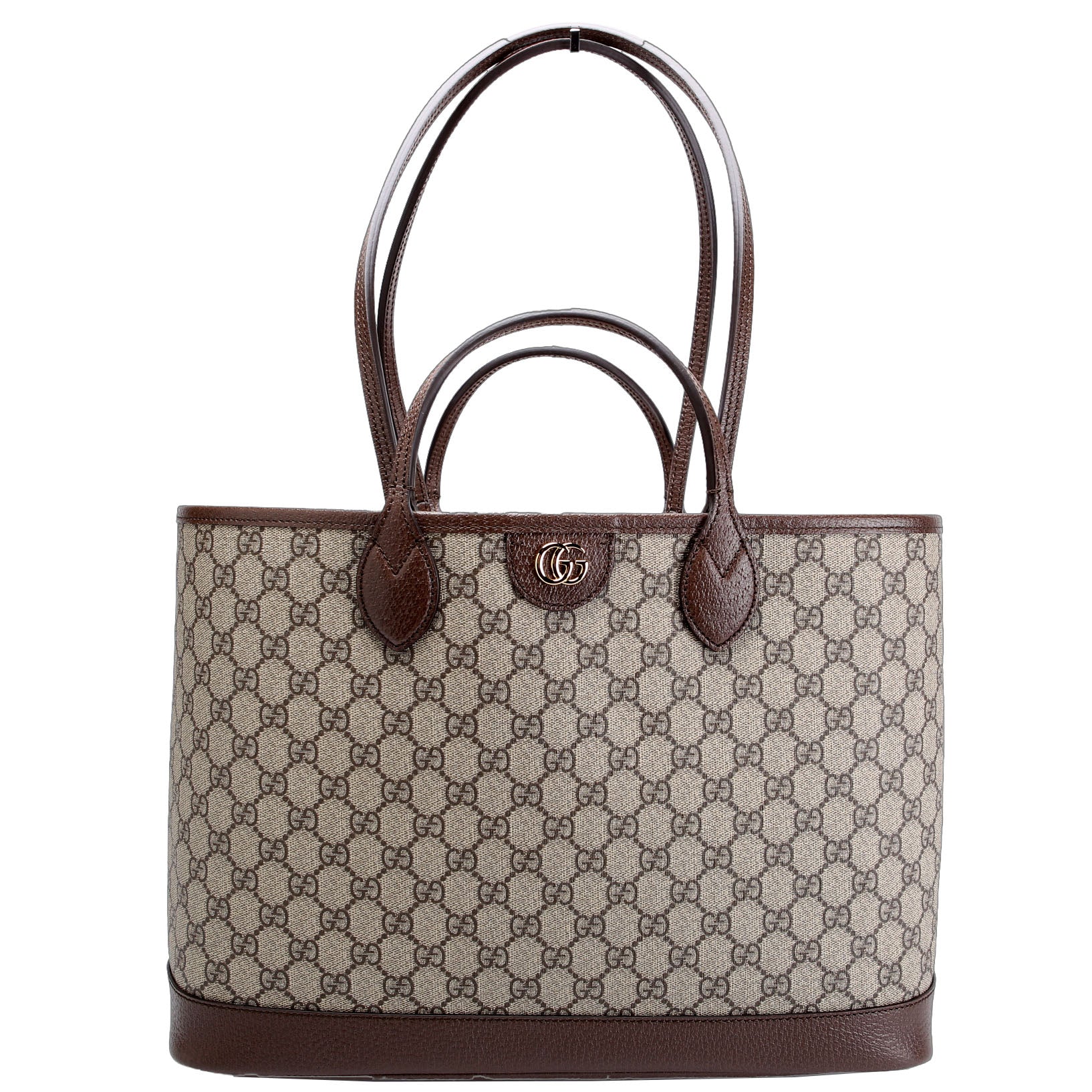 GUCCI 739730 Ophidia GG Supreme Medium Tote Tan