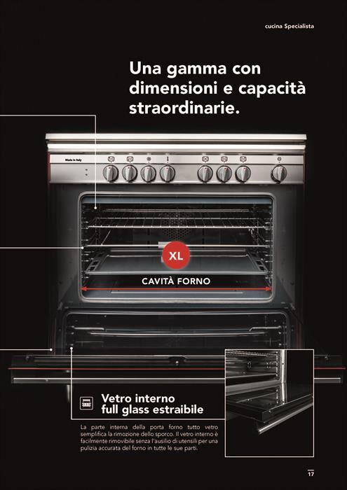 GLEM GAS - Cucina a gas ST96TVI Classe A-INOX