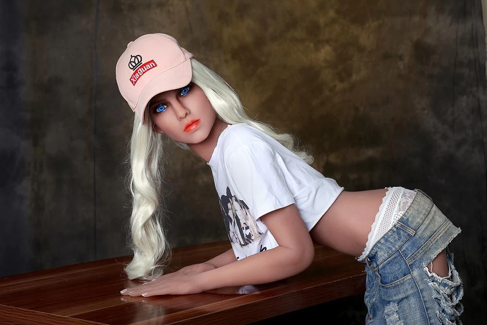US Stock - Candice 5ft15/ 157cm #91 Head TPE Punk Blonde Sex Doll With Blue Eyes