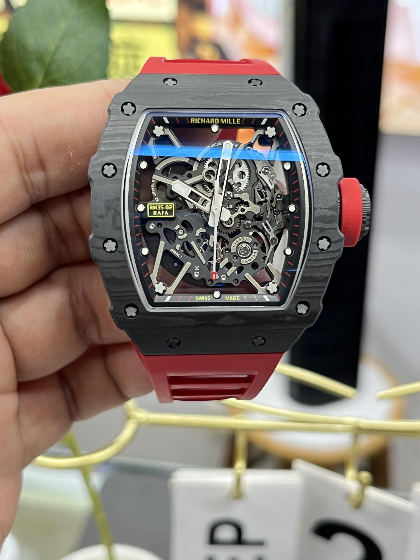 【7A Quality】Richard Mille RM35-02 Carbon Fiber Swiss Replica Automatic Mechanical Watch