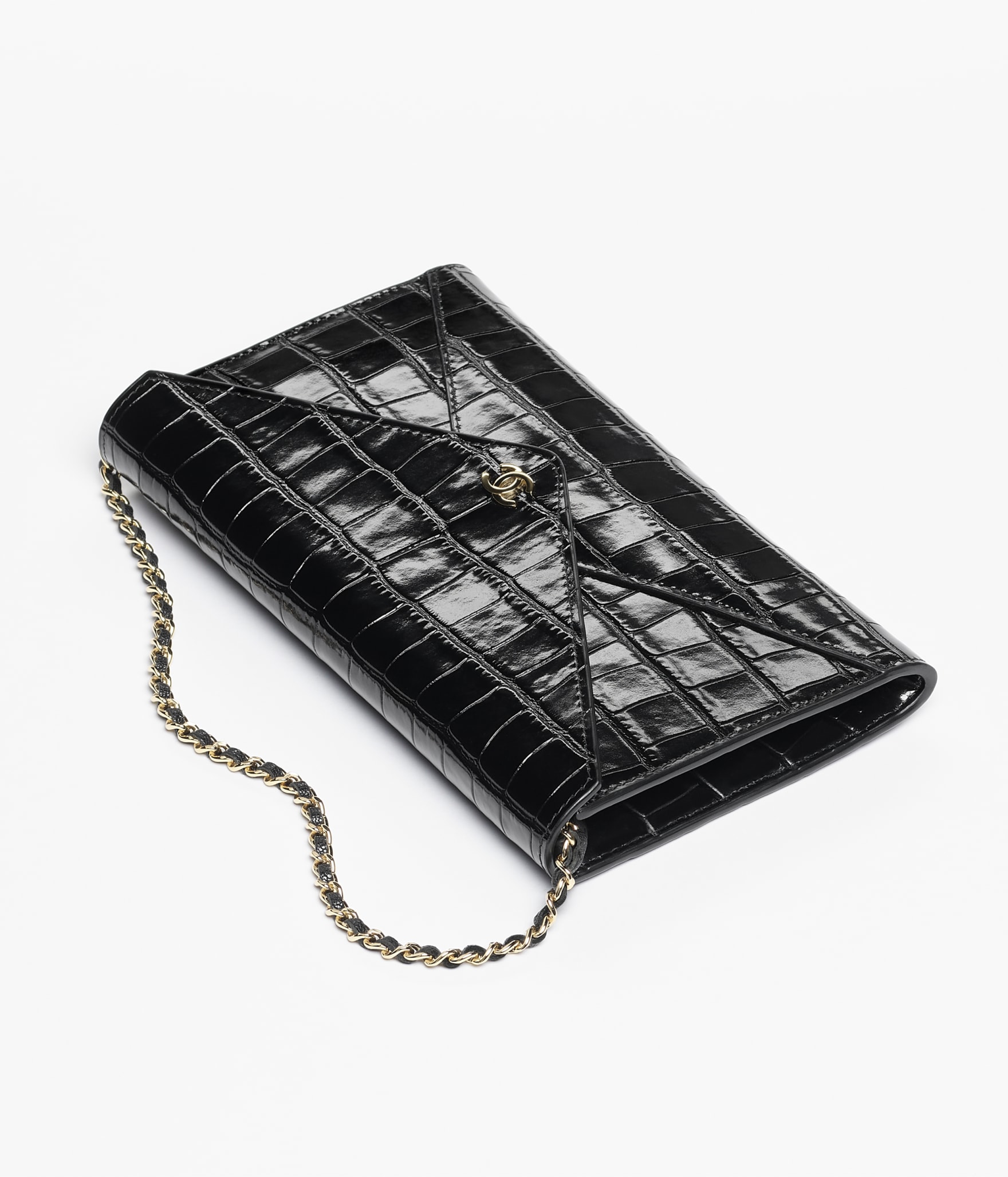 Clutch with Leather Strap