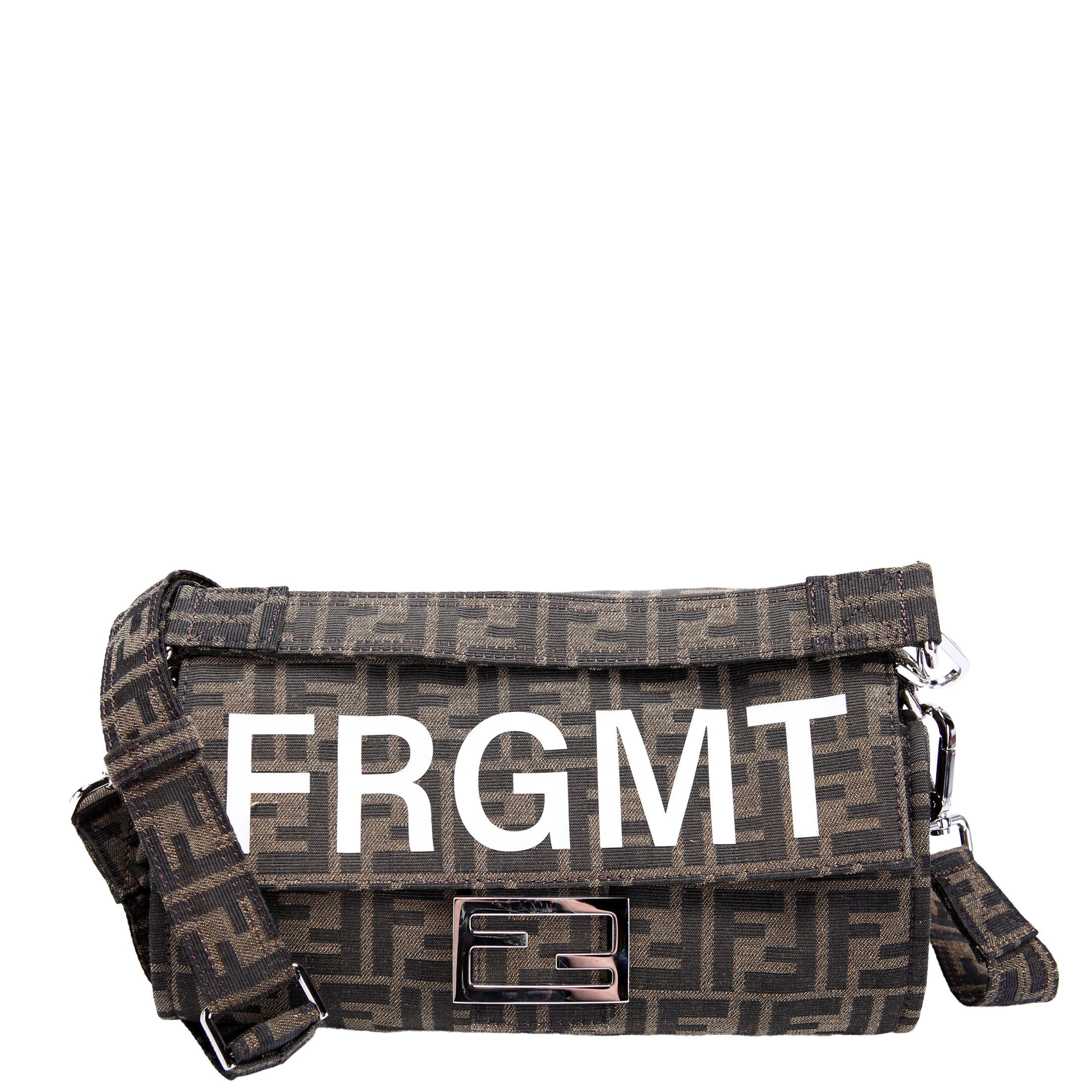 FENDI 8BH418 X Fragment Zucca Baguette Foldable 3-Way Shoulder Bag