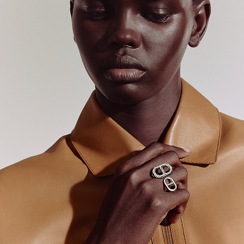 Chaine d'ancre Alea II twisted ring, medium/small model