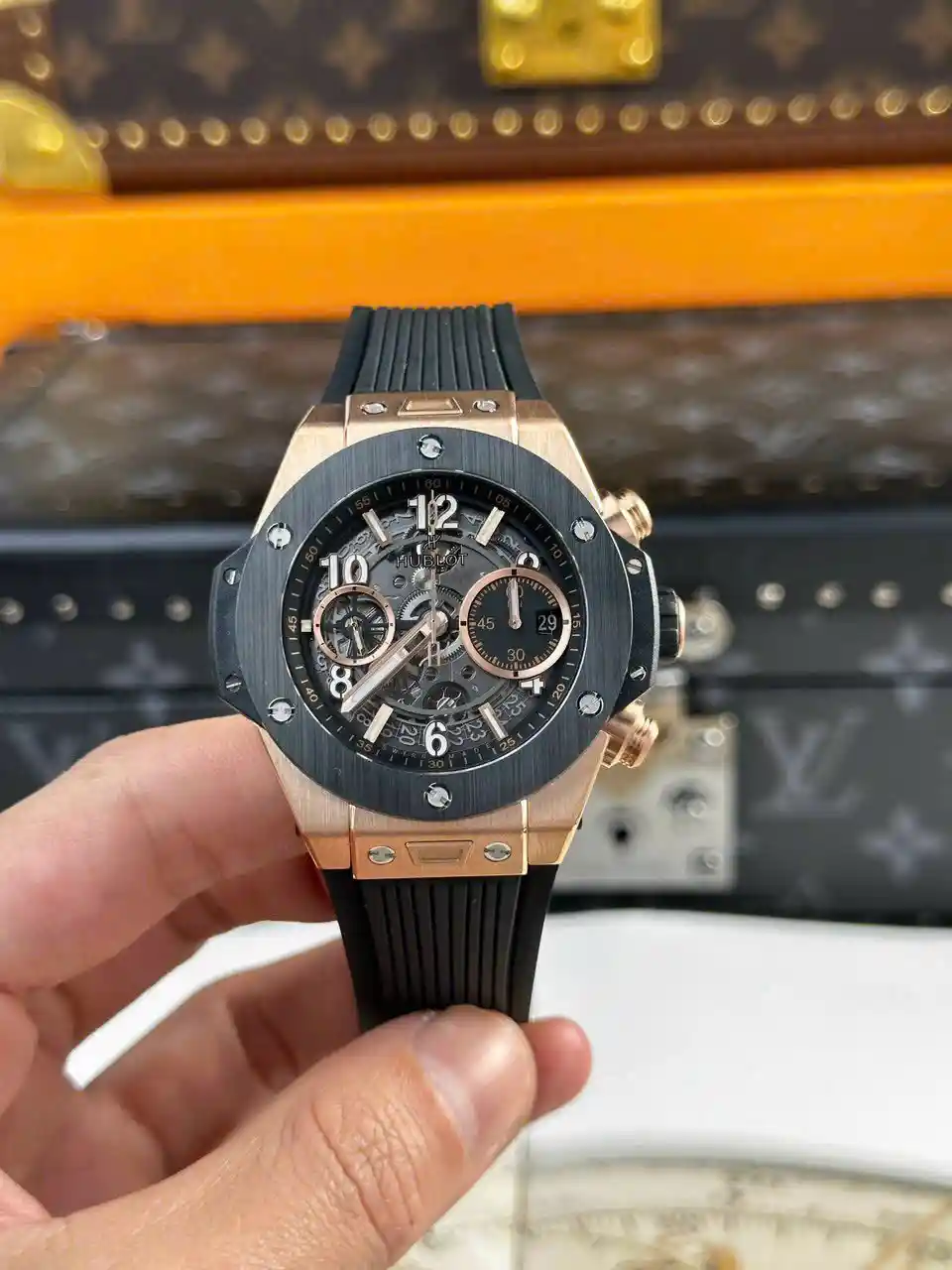 Hublot Big Bang Unico King Gold Ceramic 44mm 421.OM.1180.RX Mens Watch