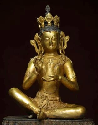 49CM Old Chinese Bronze Statue w/ Buddha N2843