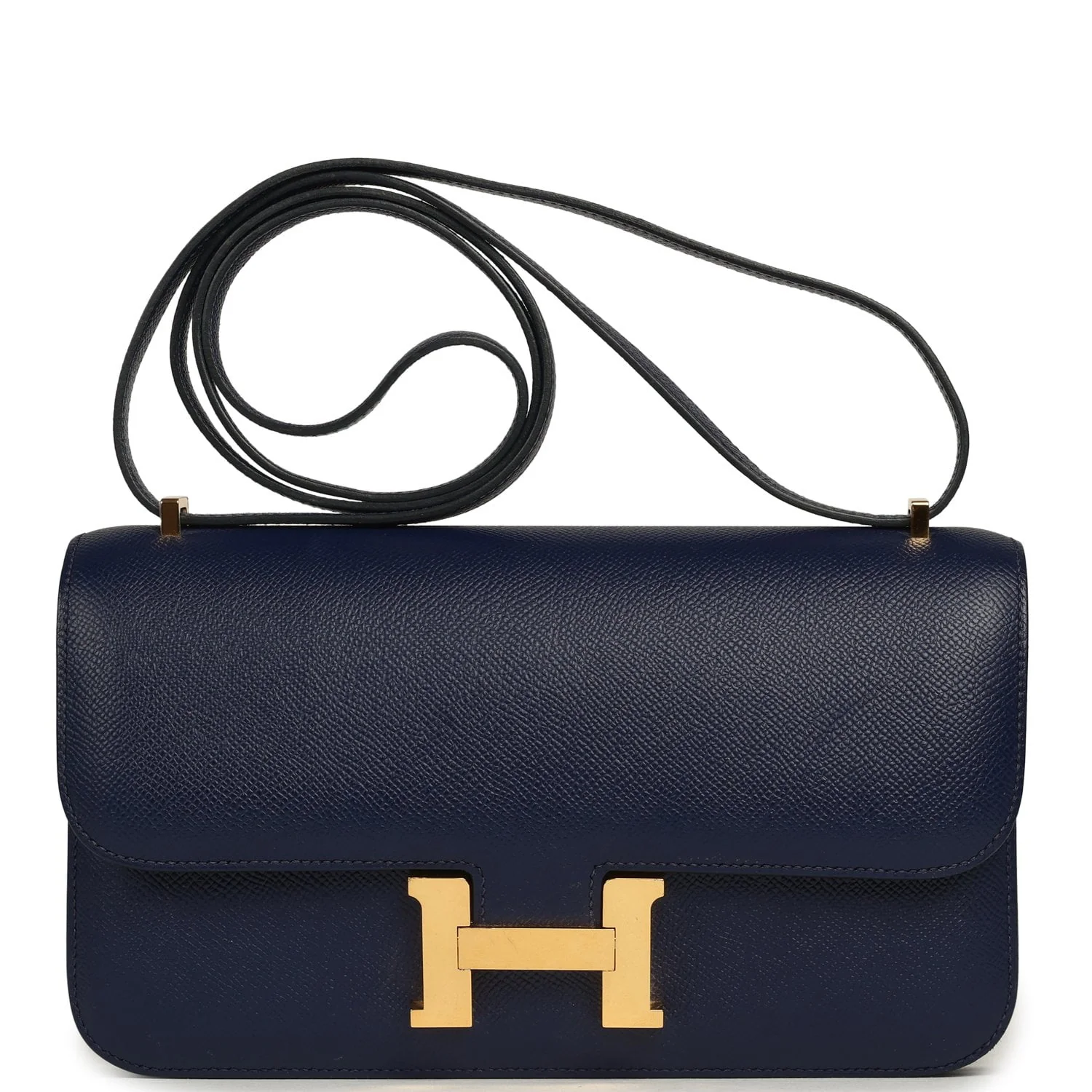 Hermes Constance Elan Bleu Indigo Epsom Gold Hardware