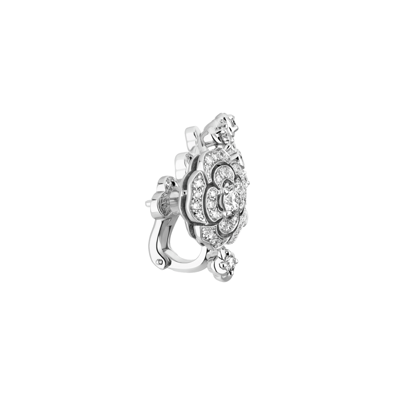 Bouton de Camélia crawling earrings