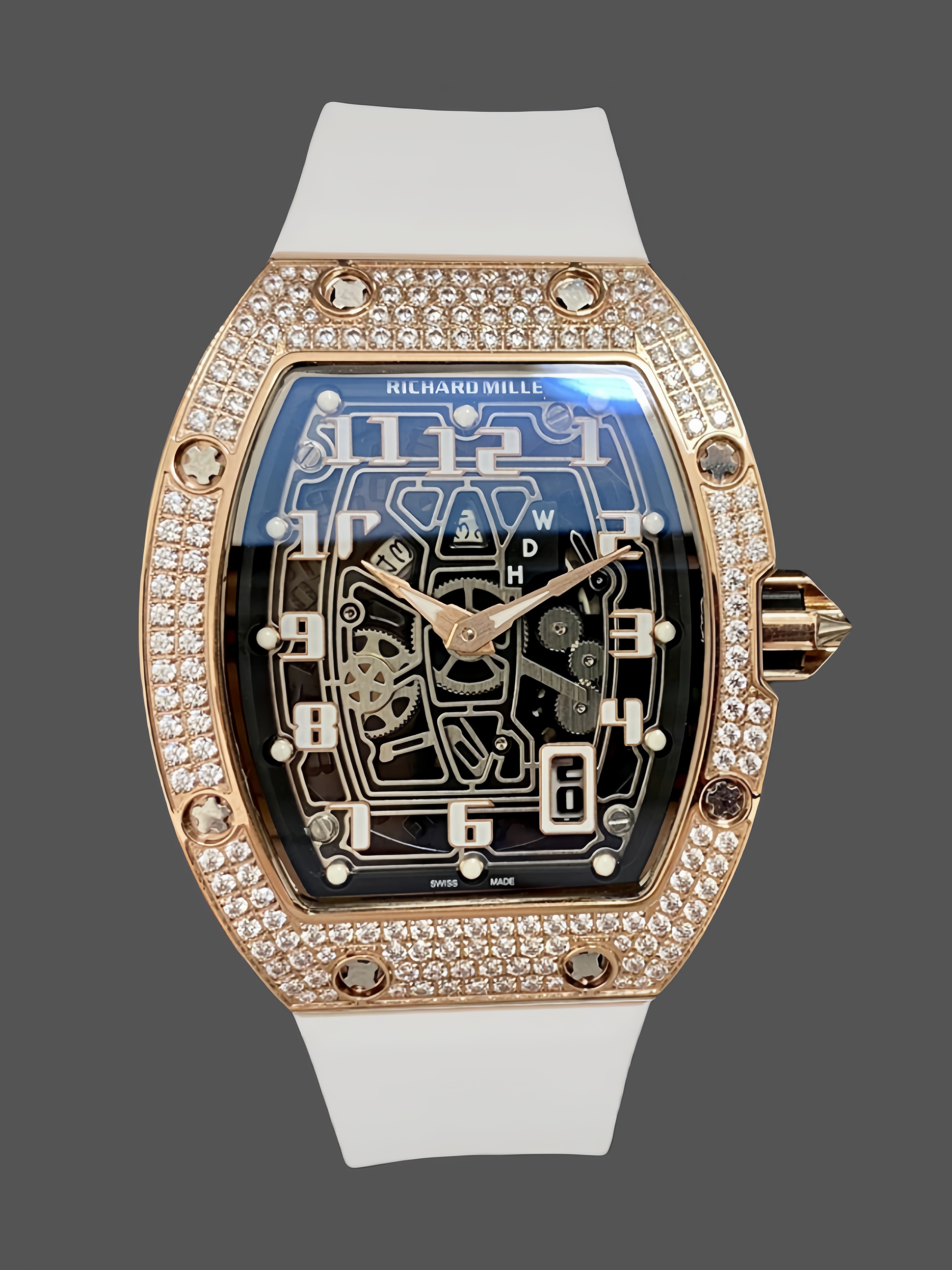 【7A Quality】Richard Mille RM67-01 RG Automatic Winding Extra-Thin Medium Diamond Watch