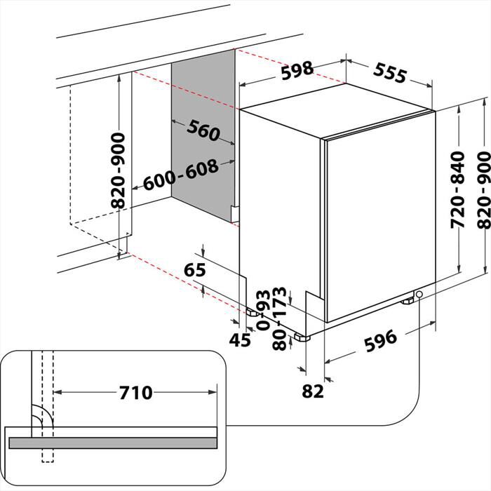 WHIRLPOOL - Lavastoviglie incasso WH8IA115B2M3TUS0 MAXISPACE B
