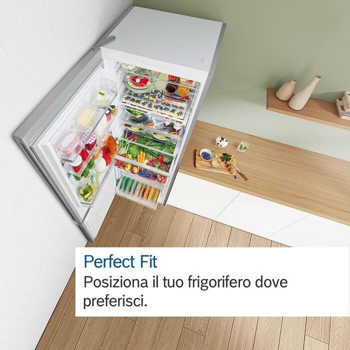 BOSCH - Frigorifero Combinato KGN49XLEA Classe E 203x70 cm-Metal look