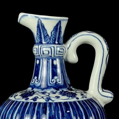 Kangxi Signed Old Chinese Blue & White Porcelain Flower Pot w/dragon CK179