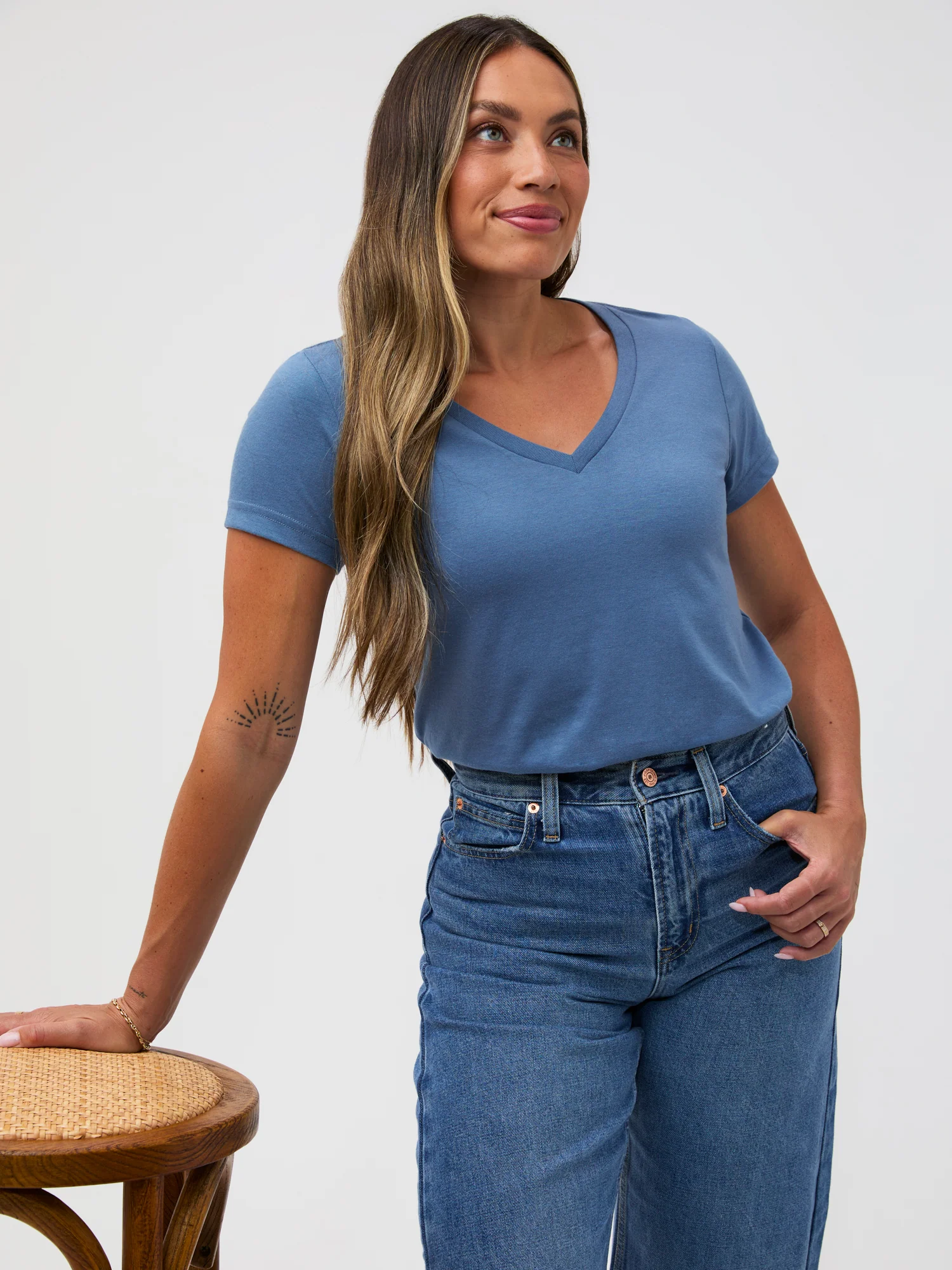Monsoon Blue Everyday V-Neck Tee