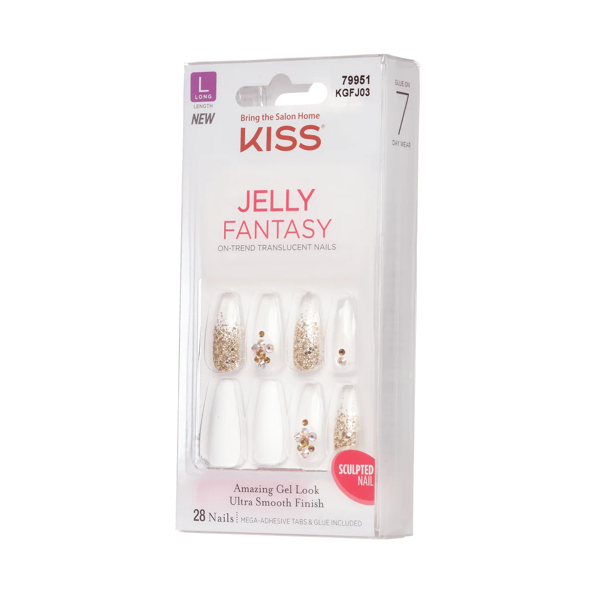 KISS Gel Fantasy Press On Glue Nails - Jelly Pop