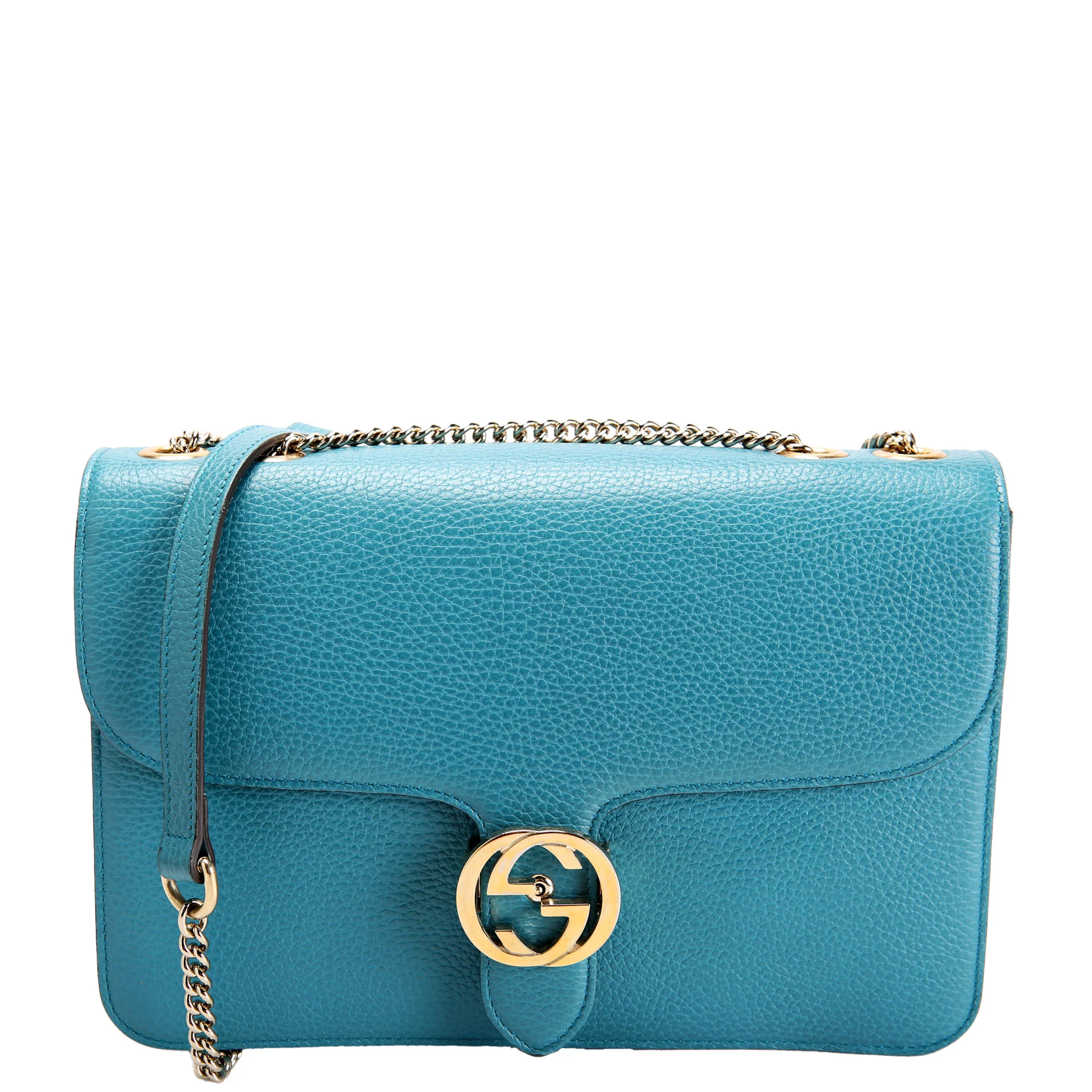 510303 Interlocking GG Shoulder Turquoise