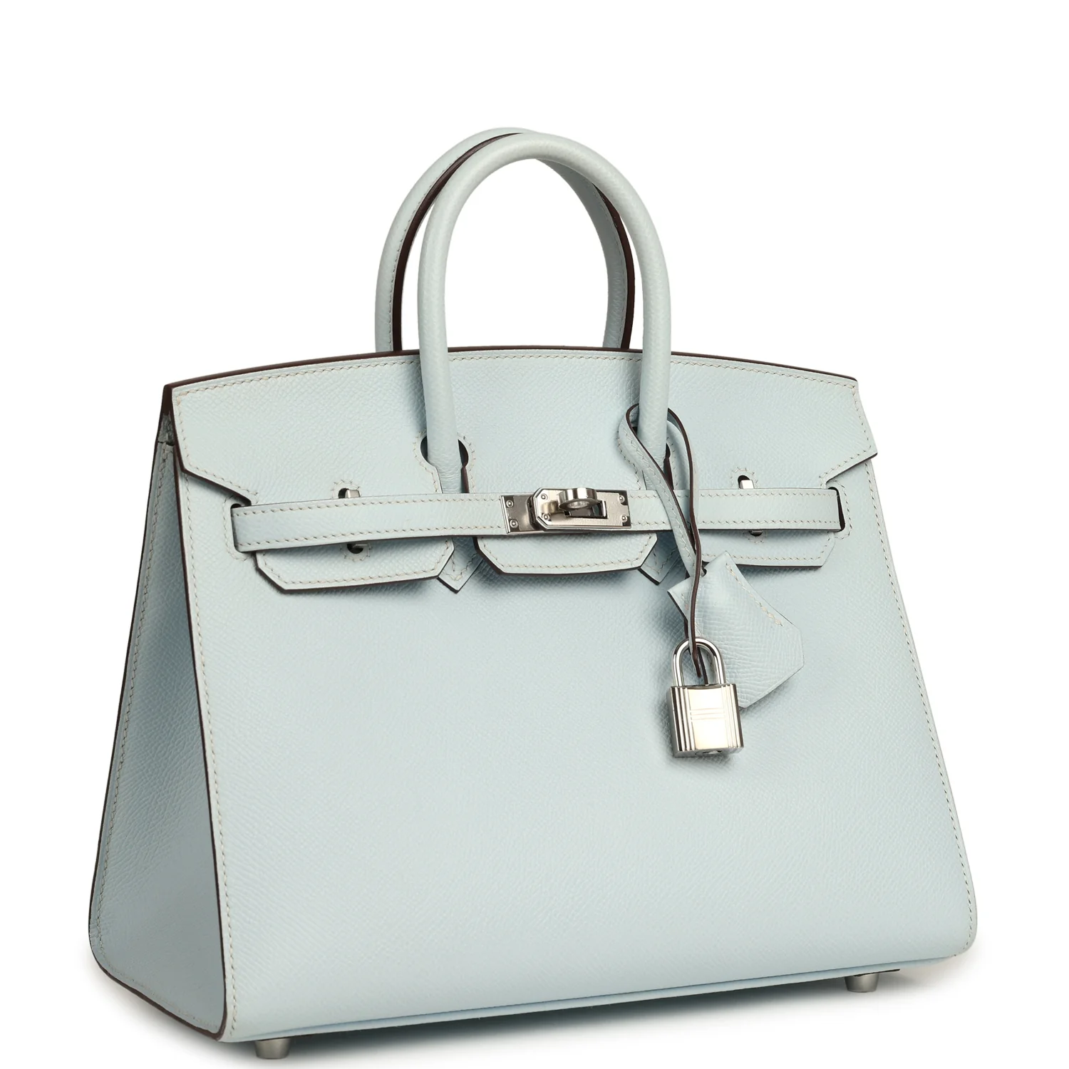 Hermes Birkin Sellier 25 Bleu Brume Epsom Palladium Hardware
